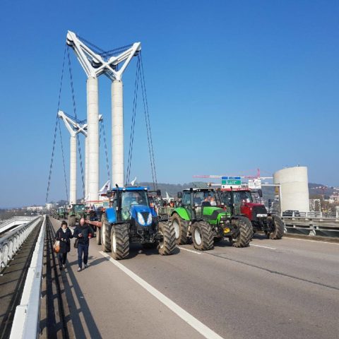 Mobilisation FNSEA rouen 21 fevrier 2018 mercosur